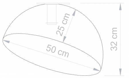Plafoniera SFERA alb/auriu, 1*E27, 60W, diametru 50 cm - SIGMA [3]