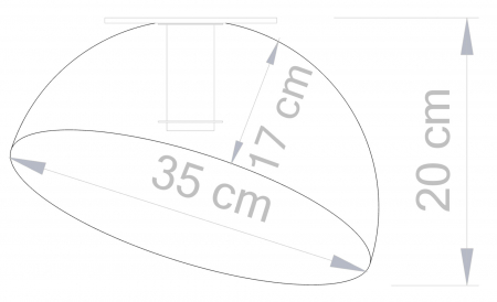 Plafoniera SFERA alb/auriu, 1*E27, 60W, diametru 35 cm - SIGMA [3]