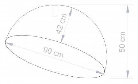 Plafoniera SFERA alb/auriu, 1*E27, 60W, diametru 90 cm - SIGMA [3]