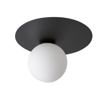 Plafoniera ARGON 1 rotunda, negru/alb, diametru 27 cm - SIGMA