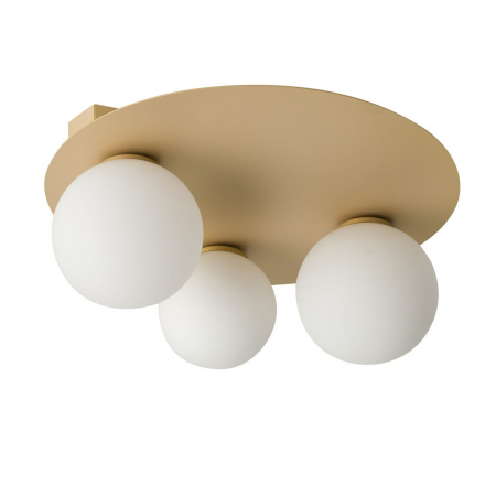 Plafoniera ARGON 3 rotunda, auriu/alb, diametru 40 cm - SIGMA