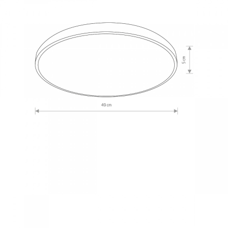 Plafoniera baie LED AGNES ROUND neagra, 32W, 3000K, IP44, diametru 49 cm - NOWODVORSKI [5]