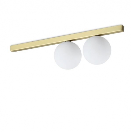 Corpuri de iluminat - INTERIOR - Plafoniera BINOMIO II, alama/alb, 2*G9, lungime 55.7 cm - IDEAL LUX
