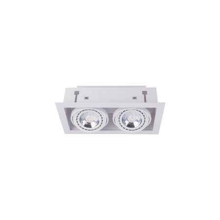 Corpuri de iluminat - INTERIOR - Plafoniera incastrabila in tavan cu spoturi DOWNLIGHT II, alb, 2*GU10, lungime 35.4 cm - NOWODVORSKI