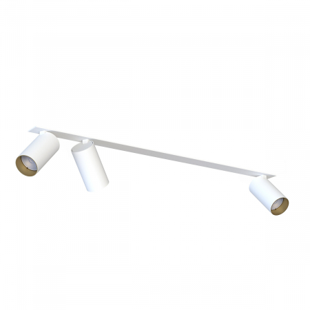 Plafoniere - Plafoniera incastrabila in tavan cu spoturi MONO SURFACE III, alb/auriu, 3*GU10, lungime 70 cm - NOWODVORSKI