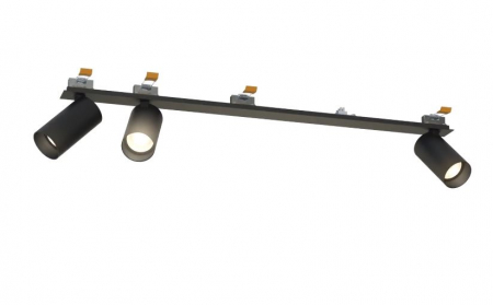 Plafoniera incastrabila in tavan cu spoturi MONO SURFACE III, negru, 3*GU10, lungime 70 cm - NOWODVORSKI [1]