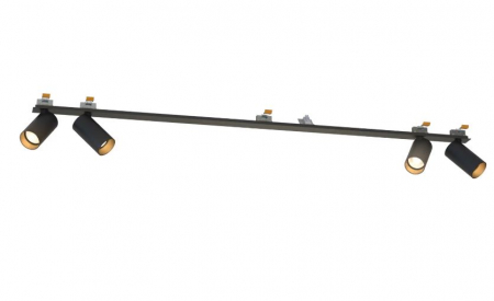 Plafoniera incastrabila in tavan cu spoturi MONO SURFACE IV, negru/auriu, 4*GU10, lungime 118 cm - NOWODVORSKI [1]