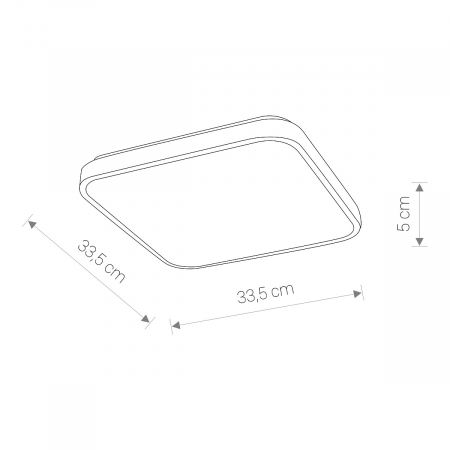 Plafoniera LED AGNES SQUARE alba, 16W, 4000K, IP44, dimensiune 33.5 cm - NOWODVORSKI [4]