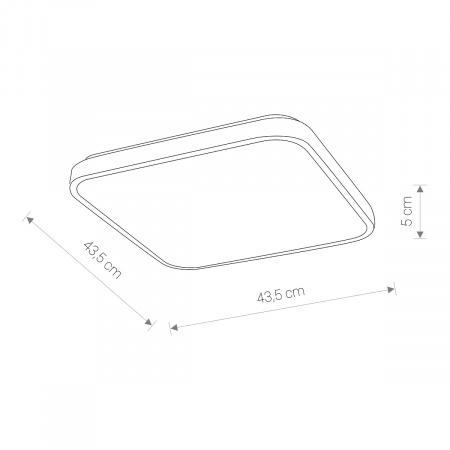 Plafoniera baie LED AGNES SQUARE alba, 32W, 4000K, IP44, dimensiune 43.5 cm - NOWODVORSKI [4]