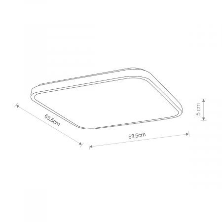 Plafoniera LED AGNES SQUARE alba, 64W, 4000K, IP44, dimensiune 63.5 cm - NOWODVORSKI [4]