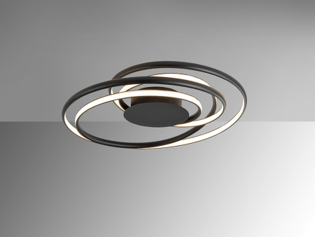 Plafoniere - Plafonieră LED DANZA, negru, dimabilă, 3000K, 64 cm - SCHULLER 513061