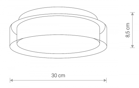 Plafoniera LED PAN S, sticla transparenta/crom, 12W, 4000K, IP44, diametru 30 cm - NOWODVORSKI [2]