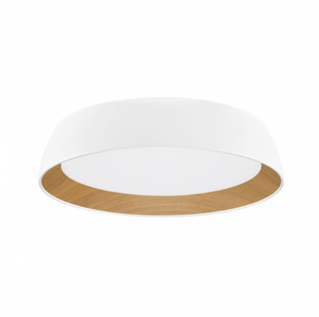 LED - Plafoniera rotunda LED SIGI, alb/lemn, dimabila, 3000K, 3081Lm, diametru 45 cm - NOVA LUCE
