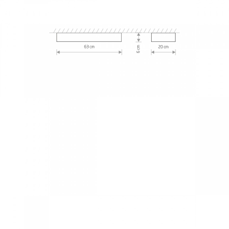 Plafoniera LED SOFT cu tub LED, alb, 3000K, IP20, 63x20 cm - NOWODVORSKI [3]
