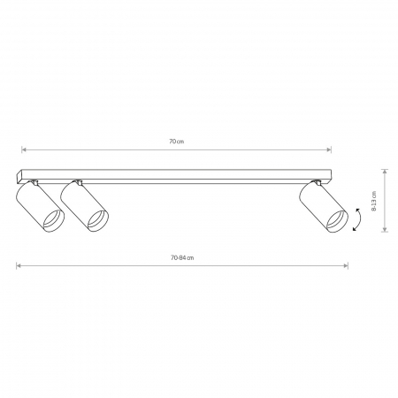 Plafoniera MONO III, lungime 70 cm [1]