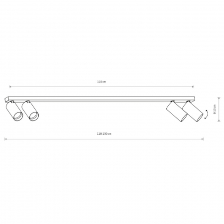 Plafoniera MONO IV, lungime 118 cm [1]