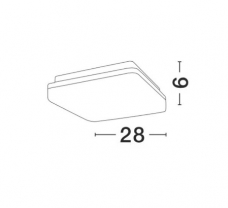 Plafoniera pentru exterior LED TOMMY, gri/alb, 3000K, IP54, 1920 lm, lungime 28 cm - NOVA LUCE [2]