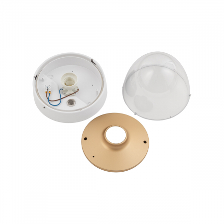 Plafoniera pentru exterior NOOK, alb/auriu/transparent, 1*E27, IP44, diametru 18 cm - NOWODVORSKI 7970 [3]