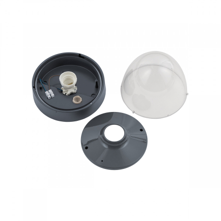 Plafoniera pentru exterior NOOK, grafit/transparent, 1*E27, IP44, diametru 18 cm - NOWODVORSKI 7965 [3]