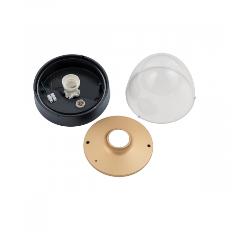 Plafoniera pentru exterior NOOK, negru/auriu/transparent, 1*E27, IP44, diametru 18 cm - NOWODVORSKI 7976 [3]