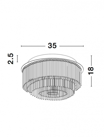 Plafoniera ROSARNO crom, 6*G9, 5W, diametru 35 cm - NOVA LUCE [3]