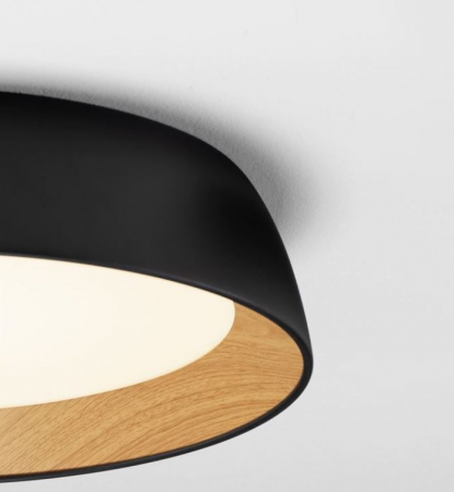 Plafoniera rotunda LED SIGI, negru/lemn, dimabila, 3000K, 3081Lm, diametru 45 cm - NOVA LUCE [1]