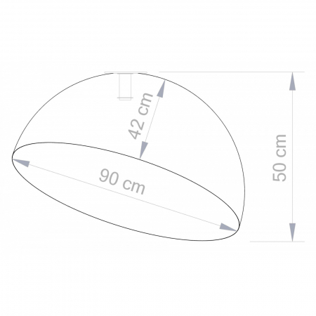 Plafoniera SFERA alb/cupru, 1*E27, 60W, diametru 90 cm - SIGMA [3]