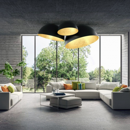 Plafoniera SFERA negru/auriu, 1*E27, 60W, diametru 70 cm - SIGMA [4]