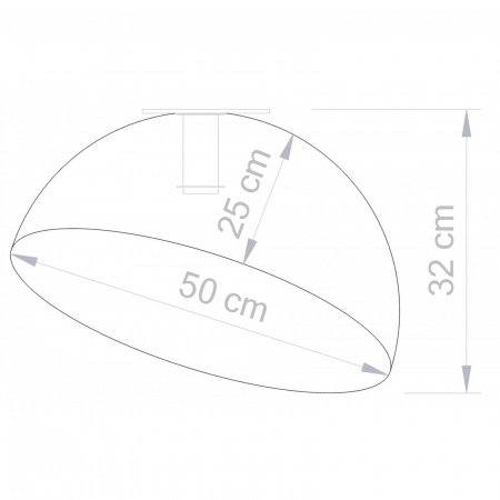 Plafoniera SFERA alb/auriu, 1*E27, 60W, diametru 50 cm - SIGMA [5]