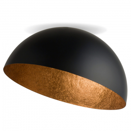 Plafoniera SFERA negru/cupru, 1*E27, 60W, diametru 50 cm - SIGMA