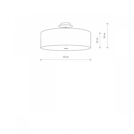 Plafoniera VIVIANE, negru/alb, 3*E27, 25W, diametru 50 cm - NOWODVORSKI [1]