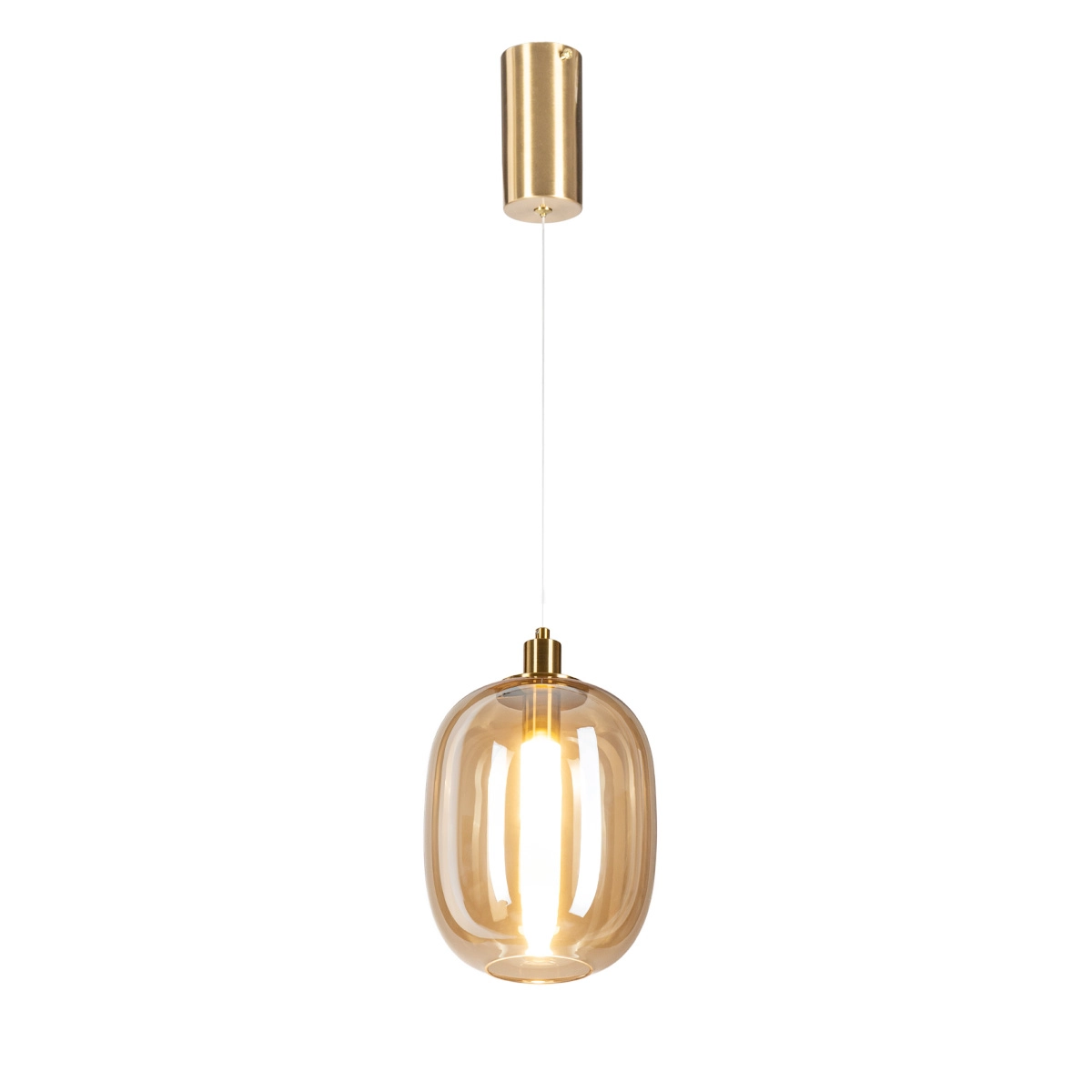 Lampi suspendate - Lampă suspendată LED POLAR, amber, diametru 18 cm - ALTAVOLA DESIGN