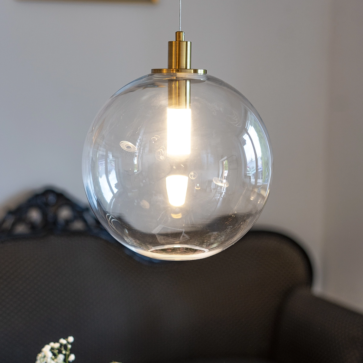 Lampă suspendată LED POLAR, auriu/transparent, diametru 25 cm - ALTAVOLA DESIGN [4]