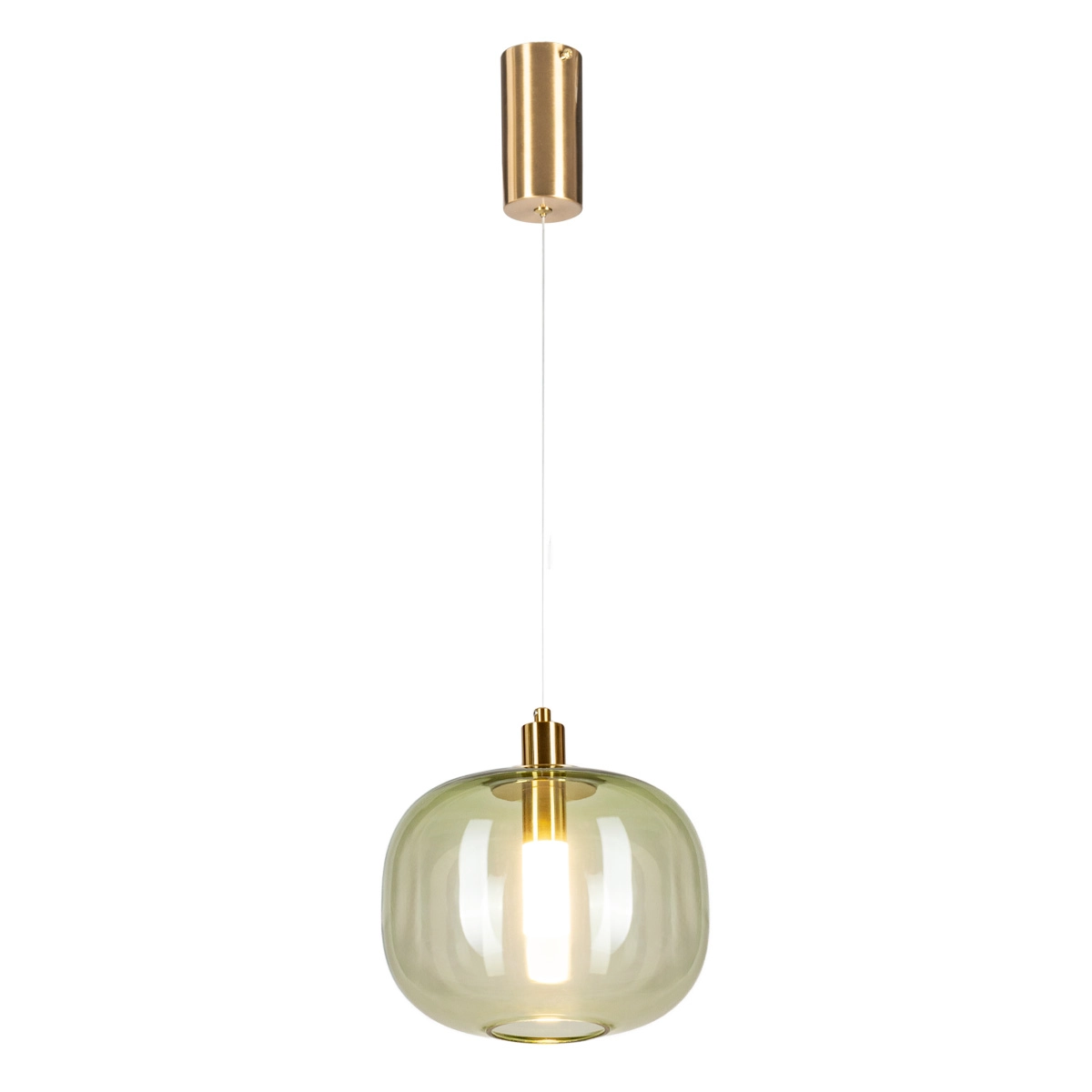 LED - Lampă suspendată LED POLAR, auriu/oliv, diametru 19 cm - ALTAVOLA DESIGN