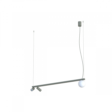 Corpuri de iluminat - INTERIOR - Sina cu spoturi suspendata FOURTY III, gri/alb, lungime 101 cm - NOWODVORSKI