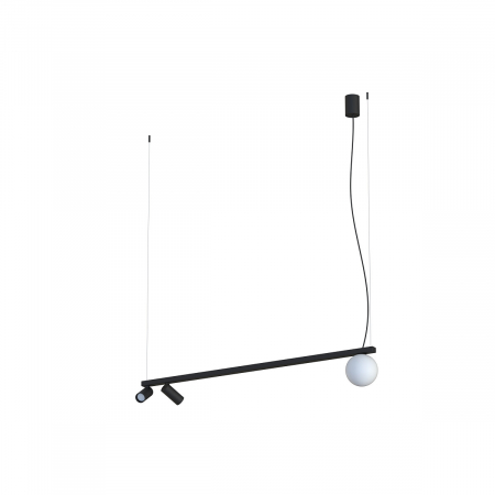 Lampi suspendate - Sina cu spoturi suspendata FOURTY, negru/alb, lungime 101 cm - NOWODVORSKI