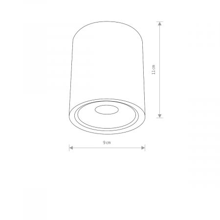 Spot aplicat pentru exterior LED EDESA M, alb, 3000K, IP54, flux 530 lm, diametru 9 cm - NOWODVORSKI 9108 [1]