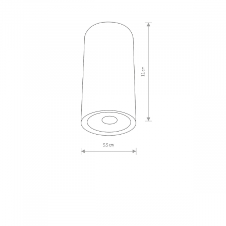 Spot aplicat pentru exterior LED EDESA S, alb, 3000K, IP54, flux 250 lm, diametru 5.5 cm - NOWODVORSKI 9111 [1]