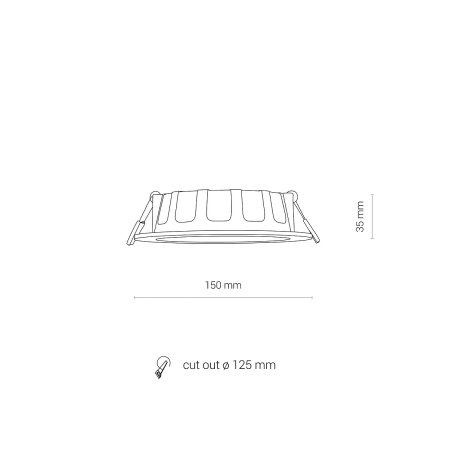 Spot încastat LED CL KOS, alb, IP44, diametru 15 cm - NOWODVORSKI 8780 [4]