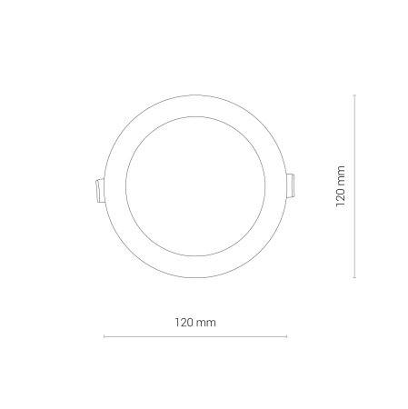 Spot încastat LED CL KOS, alb, IP44, diametru 12 cm - NOWODVORSKI 8781 [5]