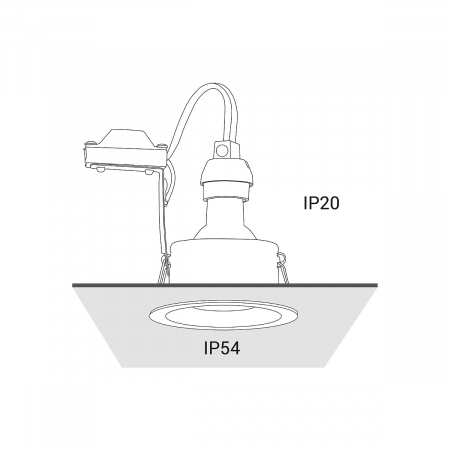 Spot incastrat baie CHARLIE, alb, 1*GU10, IP54, dimensiune 8.5 cm - NOWODVORSKI 8366 [3]
