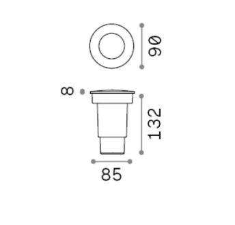 Spot incastrat de exterior pentru cai acces GRAVITY, negru, 1*GU10, IP67, diametru 9 cm - IDEAL LUX [3]