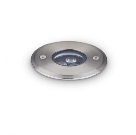 Incastrabil - Spot incastrat de exterior pentru cai acces LED FLOOR, argintiu, 3000K, IP67, diametru 9 cm - IDEAL LUX