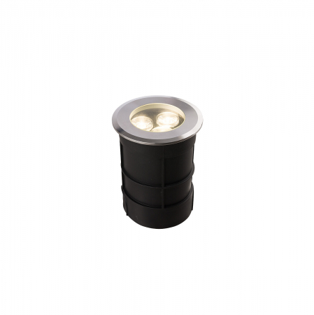 Incastrabil - Spot incastrat de exterior pentru cai acces LED PICCO, argintiu, 3000K, IP67, diametru 7.5 cm - NOWODVORSKI