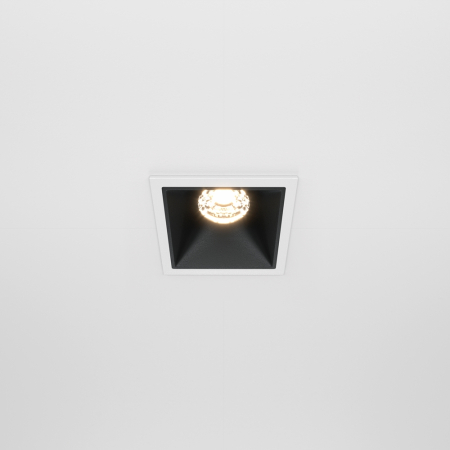 Spot incastrat LED ALFA, alb/negru, 3000K, 6.5 cm - MAYTONI DL043-01-10W3K-SQ-WB [2]
