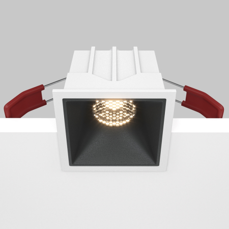 Spot incastrat LED ALFA, alb/negru, 3000K, 6.5 cm - MAYTONI DL043-01-10W3K-SQ-WB [3]