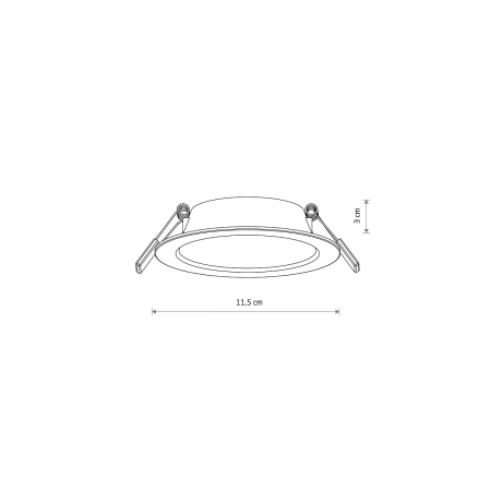 Spot incastrat LED MYKONOS, alb, 6W, 4000K, 390 lm, diametru 11.5 cm - NOWODVORSKI [9]
