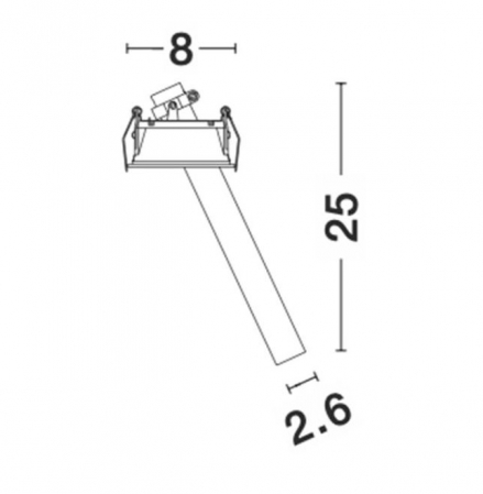 Spot incastrat LED ZETAN alb, 3000k, 720 lm, inaltime 25 cm - NOVA LUCE [6]