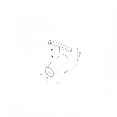 Spot LED pentru sina magnetica LVM, negru, 15W, 3000K, diametru 5.5 cm - NOWODVORSKI [4]