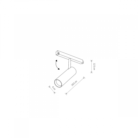 Spot LED pentru sina magnetica LVM, negru, 9W, 3000K, diametru 4 cm - NOWODVORSKI [4]